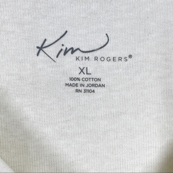 Kim Rogers Essential White Tee Shirt Size XL - Picture 3 of 6
